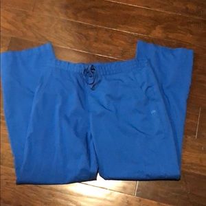 Healing hands royal blue scrub pants L